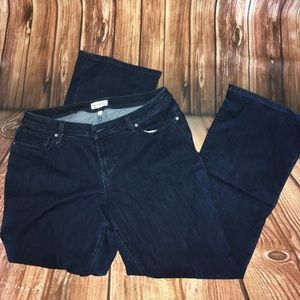 Dark wash boot cut jeans